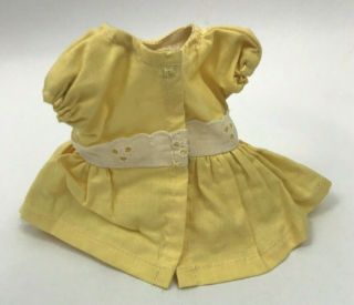 Vintage Terri Lee Doll Clothes Dress Tagged Yellow White Lace Eyelet Clothing 2