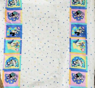 Vintage Dundee Disney Babies Crib Sheet Mickey Minnie And Friend Alphabet Fitted