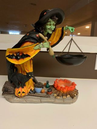 Rare Yankee Candle Witch Green Face Brew Hanging Tart Burner Halloween
