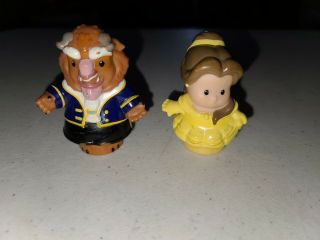 Fisher - Price Little People Disney Belle And Beast - 2 Figure Rare Set