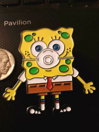 Rare Sponge Bob Squar Pants Joining The Fight Against The Pandemic Pin Not Coin