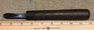 Antique W Butcher Cast Steel 1/2” Pointed Gouge Wood Chisel Wood