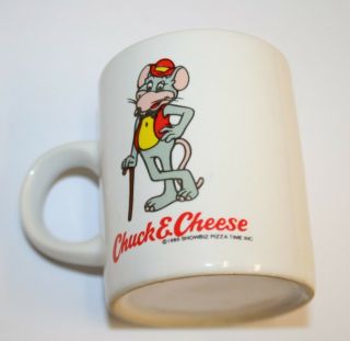 Wow Rare Minty Vintage 1986 Chuck E Cheese Pizza Small Mini Espresso Coffee Mug