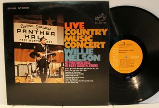 Rare Country Lp - Willie Nelson At Panther Hall Live,  Ft.  Worth - Rca Victor