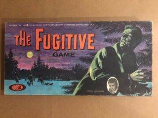 Vintage 1964 The Fugitive Tv Show Board Game - Ideal Complete - Rare -