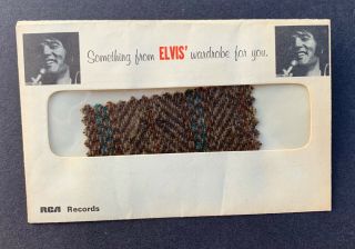 Rare Vintage Elvis Presley Rca Clothing Swatch 1971 Album Set Insert