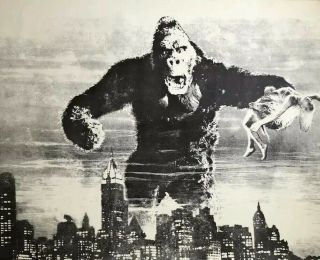 Rare - Large 1967 King Kong Movie Poster (fay Wray) 28.  75” X 42” Owner