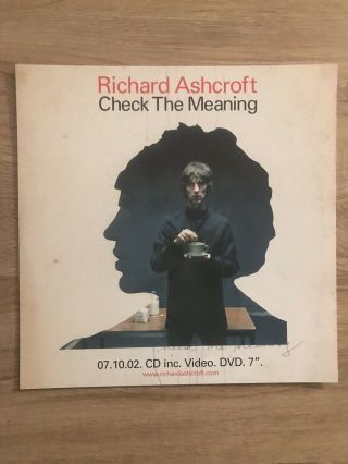 Richard Ashcroft Check The Meaning Promo Poster Rare