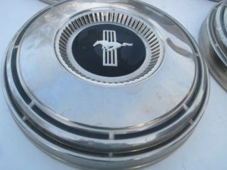 1968 - 1969 FORD MUSTANG POVERTY DOG DISH HUBCAPS,  SET OF 4.  Rare wheel covers 2