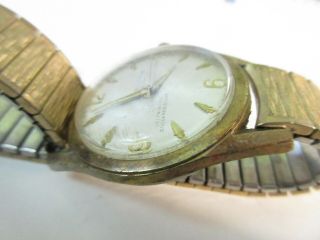 Vintage Waltham 21 Jewels Shock Resistant Self Winding Men ' s Watch Gold Color 3