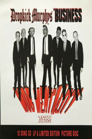 Dropkick Murphys / The Business Promo Poster Mob Mentality Unfolded Rare Oi Punk