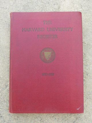 Vintage & Rare Hardcover - The Harvard University Register 1927 - 1928