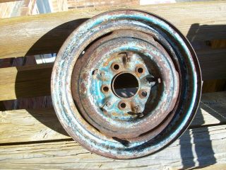 Rare 1950s Early 60s Gm 15x5 " Steel Wheel W/hubcap Clips 4 3/4 " Lug Pattern