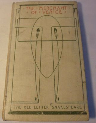 Antique The Red Letter Shakespeare Book - The Merchant Of Venice - Talwin Morris.