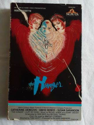 Vintage Vhs 1983 The Hunger Erotic Thriller David Bowie Susan Sarandon Rare Mgm