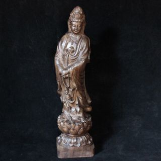 Dharma Sandalwood Wood Carving Buddha Statue Agarwood Bodhisatva Sculpture Craft