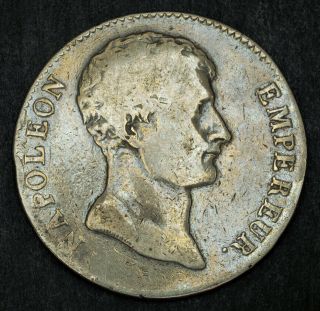 1803,  France (1st Empire),  Napoleon I.  Rare Silver 5 Francs Coin.  1 - Year Bust
