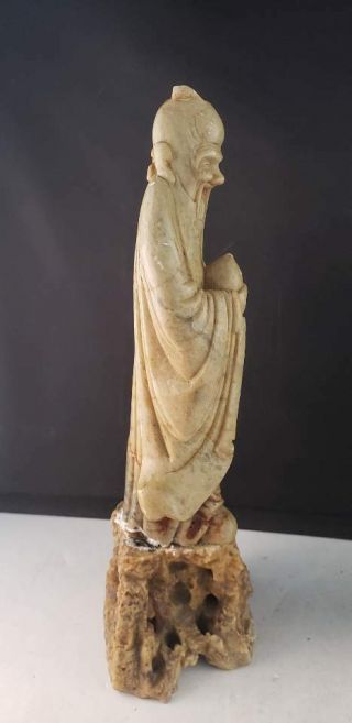 Soapstone Monk Sculpture Bud Vase 8 