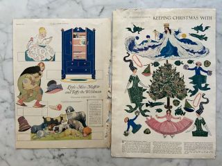 Vintage Paper Dolls From Old Magazines 1912 And 1923 “as Is”