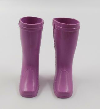Vintage Purple Zip Up Boots Authentic Ideal 1971 For 18 " Doll Crissy Velvet Mia