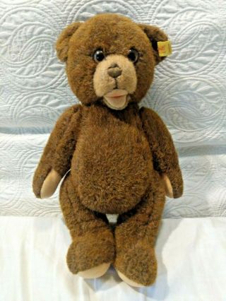 Vintage Steiff Teddy Baby Bear With Ear Button.  0220/30 11 1/2 " 1980s