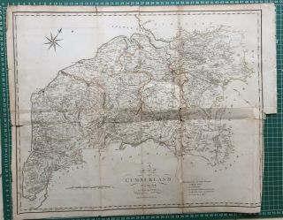 1794 Antique Map; Cumberland