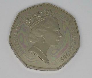 1985 50p Rare Large Old Britannia Fifty Pence Coin Uncirculated Uk Bunc