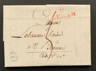 France.  Postal History.  Rare Documentation From 1802.  (cov58)