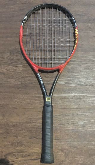 Wilson 6.  1 Hyper Pro Staff 95 Midplus Tennis Racket 4 1/4 " -,  Rare