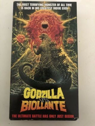 Godzilla Vs.  Biollante Vhs Horror Monster Hbo Video 1989 Very Good Rare Htf Oop