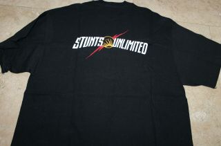 Stunts Unlimited Rare T - Shirt Movie Promotional Cast & Crew