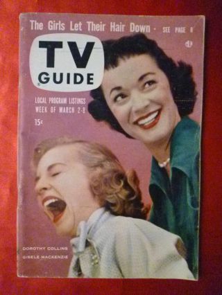 England March 2 1957 Tv Guide Gisele Mackenzie Dorothy Collins Anne Bancroft