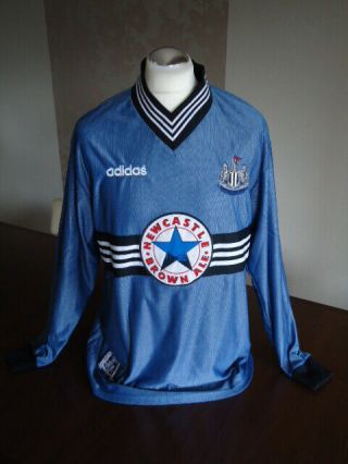Newcastle United 1996 Adidas Long Sleeved Away Shirt Rare Xl Near