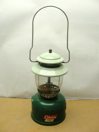 Vintage 1970 Coleman Lp Gas Lantern 5122 Blue & Green