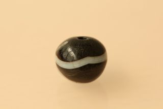 Tibetan Old Agate Dzi Bead,  Very Rare 1 Eye Bead,  22 Mm In Diameter