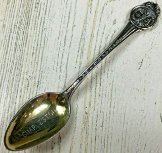 Antique Sterling Silver Spoon,  Charleston,  South Carolina 4.  5 "