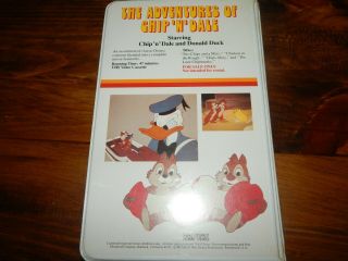 Walt Disney Home Video The Adventures Of Chip N Dale VHS rare white clam shell 2