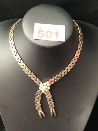 Vintage Rare Designer Gold Pltd Necklace P501