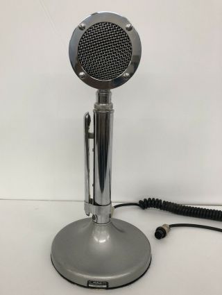 Vintage Astatic Silver Eagle Amplified Desktop Microphone T - Ug9 4 Pin Rare