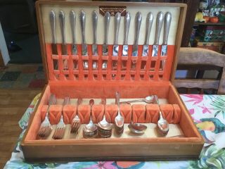 Holmes And Edwards Vintage Silverplate Flatware Set First Lady