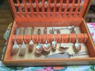 Holmes And Edwards Vintage Silverplate Flatware Set First Lady 2