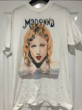 Rare Vintage Madonna Girlie Show White Tour T Shirt 1993,  Size Large