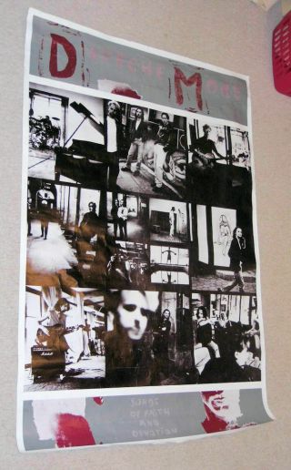 Rare Promo Giant Poster - Depeche Mode - Songs Of Faith And Devotion