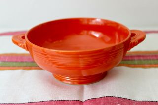 Rare Vintage Fiesta Red Cream Soup Bowl