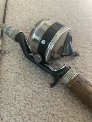 Vintage 1950’s One Rivet Zebco 33 Rare 3366 Rod And 33 Spinner Reel Combo