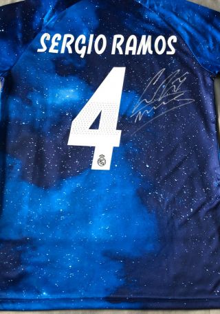 Sergio Ramos Hand Signed Rare Real Madrid Fifa Shirt