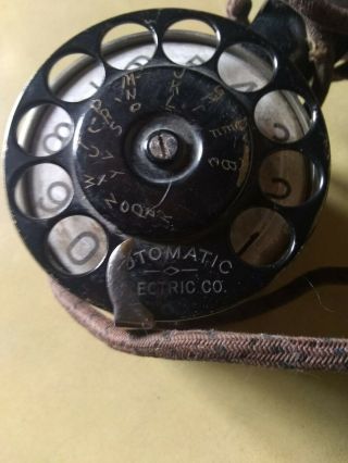 Antique Automatic Electric CO Telephone Linemans Test Phone Porcelain Dial rare 2