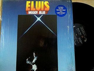 Elvis Presley Moody Blue 1977 Rare Black Vinyl Lp In Shrink