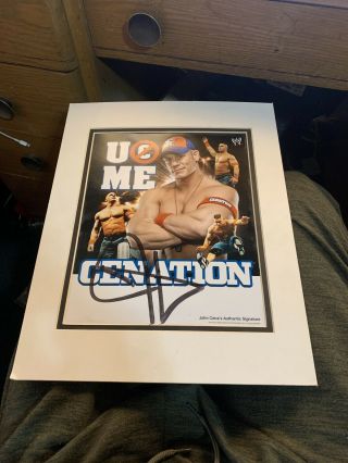 Rare 2010 John Cena Autograph 8 X 10 Certified Matted Picture Wwe