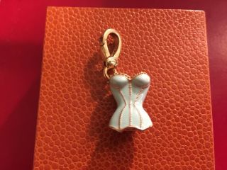 2006 Juicy Couture Blue Corset Charm Yjru0658 Retired And Rare Must Have